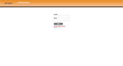 Desktop Screenshot of ebusiness.stryker.com.br